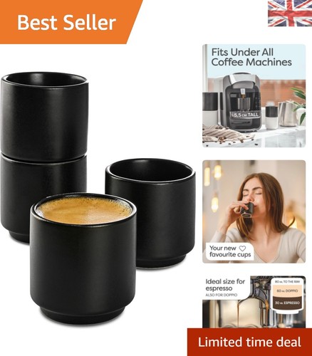 Pack stackable black - 4, ceramic