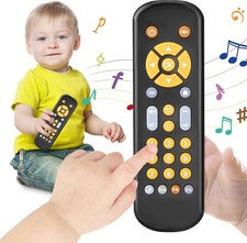 Baby TV Remote Control Toy 6 Month+, Toddler Realistic Remote Toy with Sound an