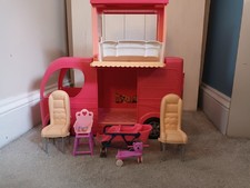 BARBIE Pink Pop up Motor Home