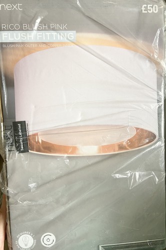 Next pink rico flush ceiling - pink,