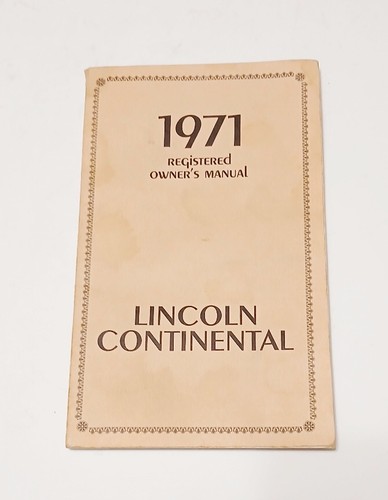 Oem 1971 lincoln - lincoln, continental