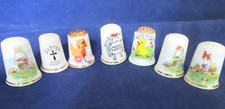 7 x Bone China Thimbles