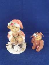 Cherished Teddies - Santa Series 2003 - Stewart - 112389 and small Xmas Dec Ted