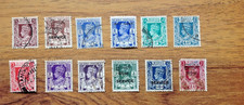 Burma 1947 KGV1 Collection of  12  Used Stamps. Free UK Postage