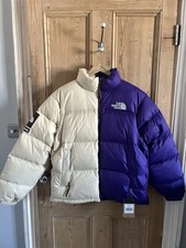 Supreme x The North Face Split Nuptse Jacket Tan/Purple Size L - New With Tags!