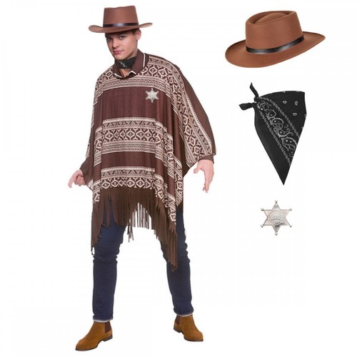 Mens cowboy poncho - cowboy,