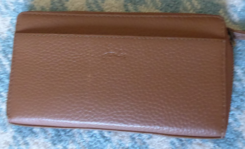 Joules tan leather purse - leather,