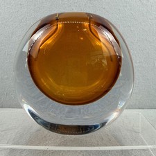 Vintage Murano Amber Sommerso