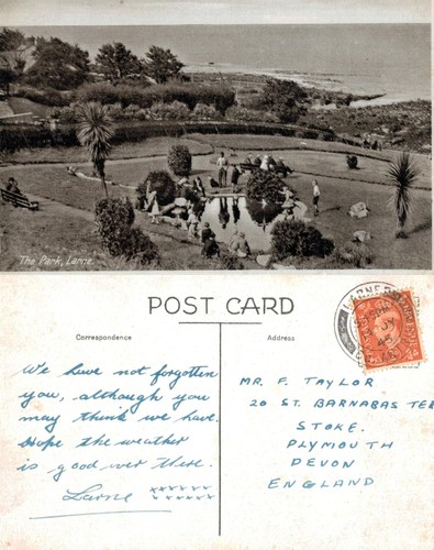 Vintage postcard the - vintage, park