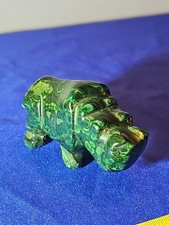 Malachite Hippopotamus hand
