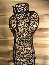 52cm Tall Cheongsam Black Slit Gown Tabletop Metal Art Mannequin