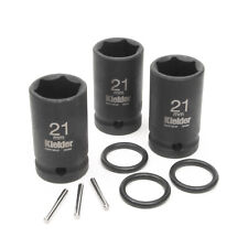 Kielder 1/2" 21mm Scaffolder Impact Socket (52mm Long) with Pin & O-Ring (3 PK)