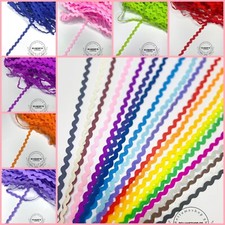 Ric Rac Ribbon 8mm Braid Craft Dance Dress Trim Cut Lengths -20 Colours