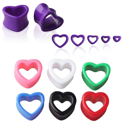 4pc punk acrylic heart - 4pc, double