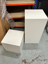 Two Wooden Display Pedestals - Riser Plinth - Shop Fittings - 30cm Square