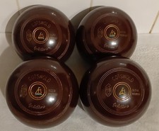 4 X Cotswold Goldline Mahogany Size 6 Lawn Bowls BB 00 Set Lovely Condition 