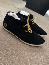 Fred Perry Womens Roots Suede Black Boot Shoes Size 5