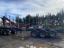 Timber crane skelly trailer - crane,