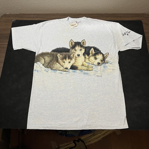 Vintage wolf shirt - shirt, xl