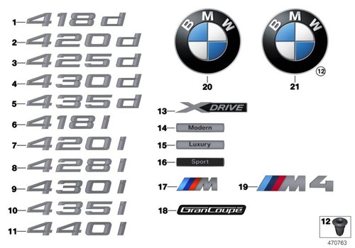 Bmw genuine emblem badge - emblem, m4