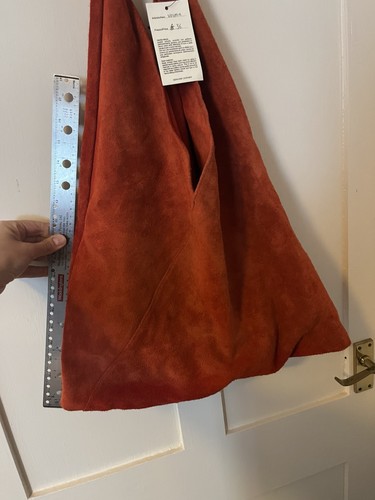 Red suede large - red, bag