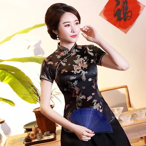 Short sleeve lady chinese - short,