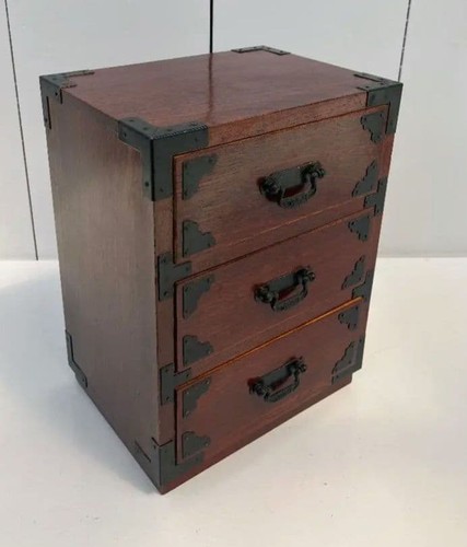 Japanese wooden small chest - wooden,