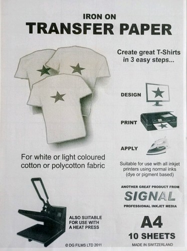 Iron shirt transfer - a4, iron-on
