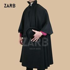 Victorian Style Inverness Cape Coat - Vintage Wool Cloak Men Gothic Steampunk