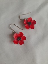 Poppy Dropper Earrings Hand