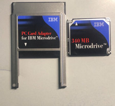 Vintage IBM 340MB Microdrive + PC Card Adapter  Sealed