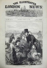 Original Old Antique Print