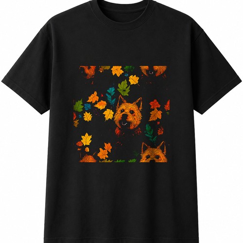 Norwich terrier autumn - terrier, in