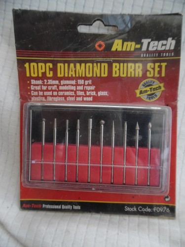 10pc diamond burr set tech - 10pc,