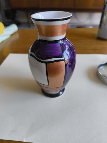 Vintage brian wood small vase - vintage,