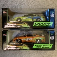 The Fast and the Furious 1:18 Diecast Mitsubishi Eclipse & Toyota Supra