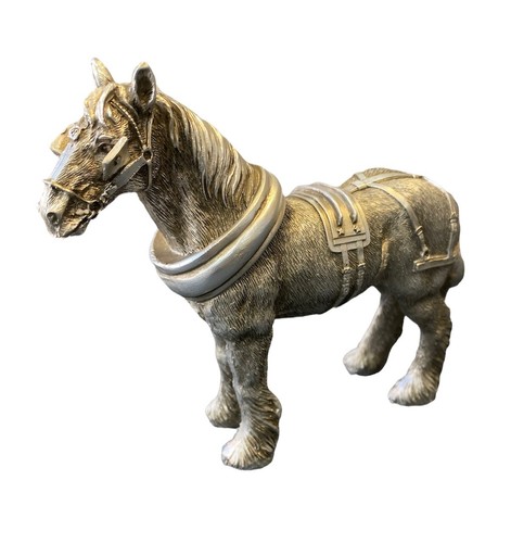 Shire horse ornament silver - horse,
