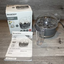 SilverCrest Egg Cooker 1-7 Eggs Grey 400W Measuring Cup Boxed