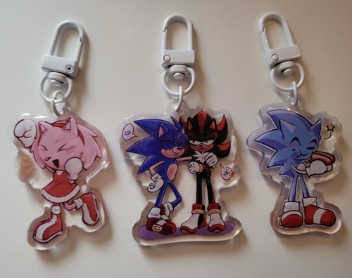 Sonic the hedgehog keyrings - hedgehog, keyrings!