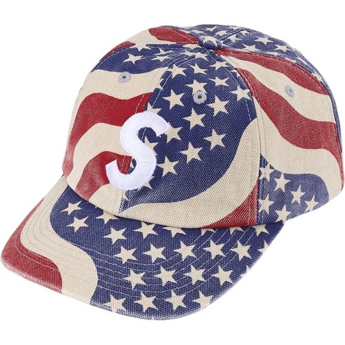 Supreme logo flag cap usa - s,