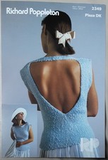 Orig Richard Poppleton Dk Ladys Sweater 32"-38" Knitting Pattern 2349