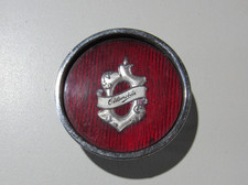 Vintage Red Metal Oldsmobile Hubcap Center Emblem Logo Badge Ornament RARE
