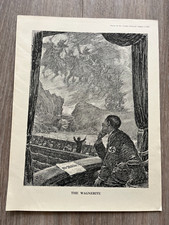 1939 punch cartoon print -  the wagnerite ( hitler at the opera )