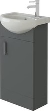 Bathroom Cabinet Vanity Unit Sink Basin Storage Mini Cloakroom 400mm Furniture