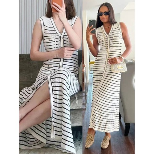 Sandro molina dress striped - sandro,
