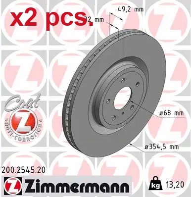 Pcs front brake disc rotos - x2,
