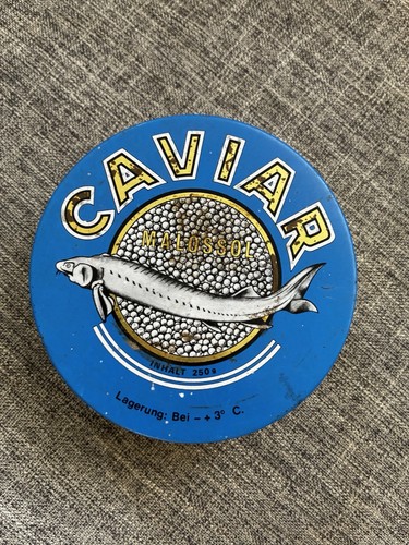 Caviar sturgeon empty tin - empty,