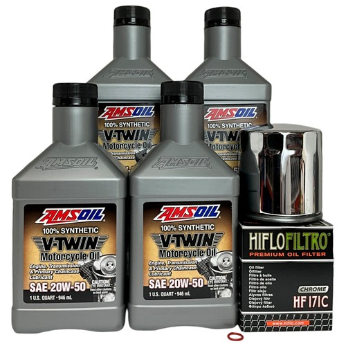 Twin oil change kit - oil, harley