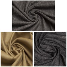 Cashmere Wool Herringbone Blend Fabric Dress Scarf Upholstery Material by Metre
