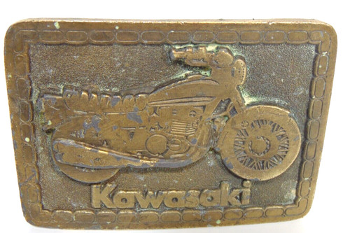 Kawasaki belt buckle brass - belt,